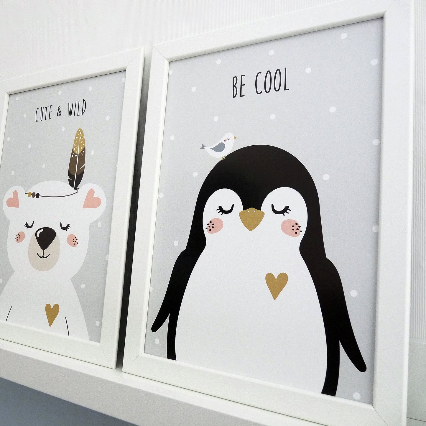 Poster mit Pinguin Motiv "Be Cool" • A4 Format