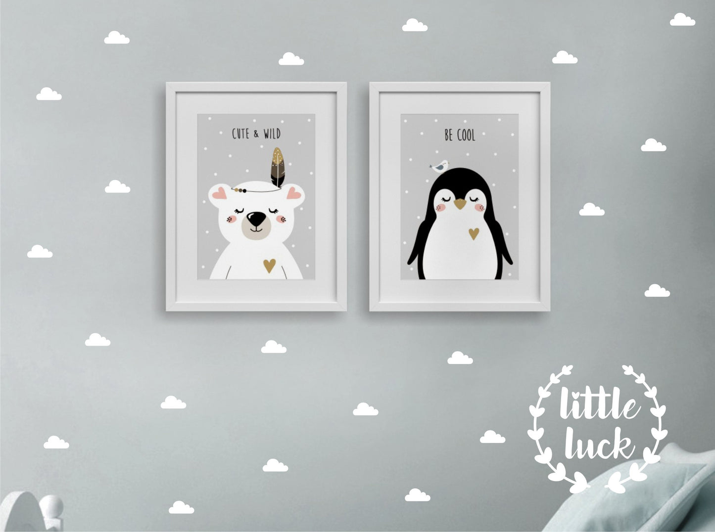 small clouds wall stickers (4.5cm)