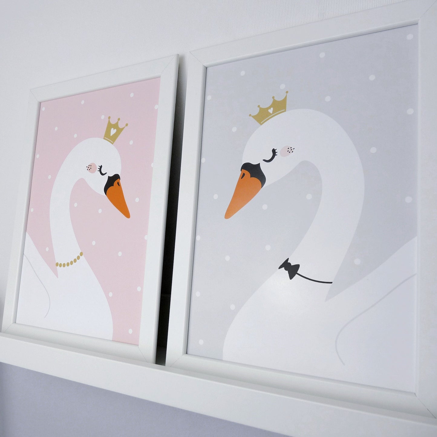 Kinderzimmer Poster Schwan "Prinz" • A4 Format