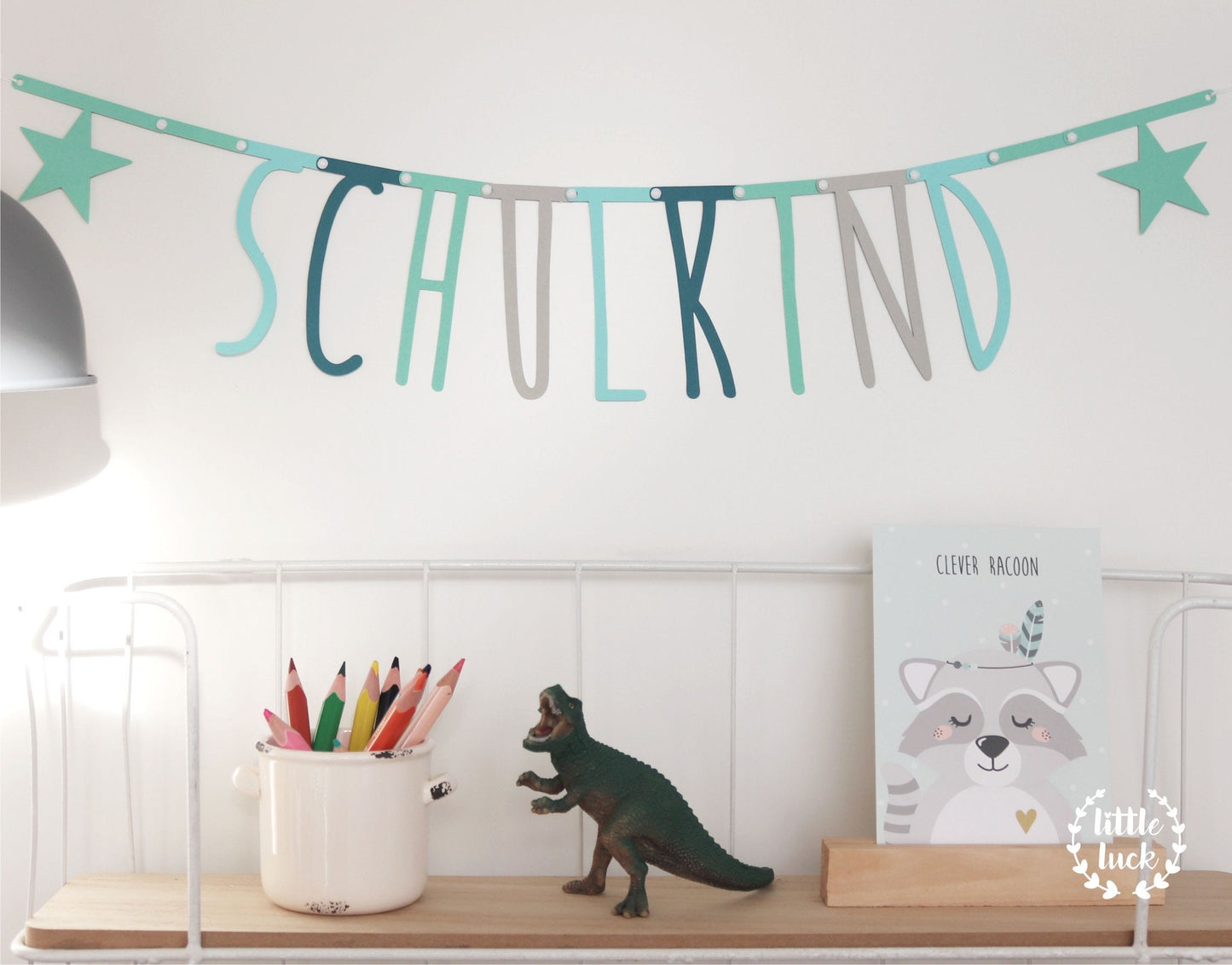 SCHOOL CHILD - Garland • Blue, Green, Grey